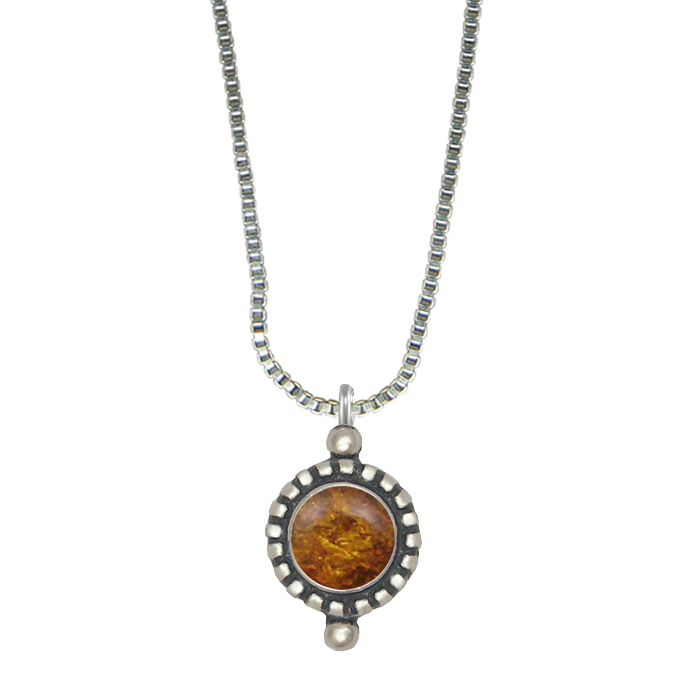 Sterling Silver Little Amber Pendant Necklace